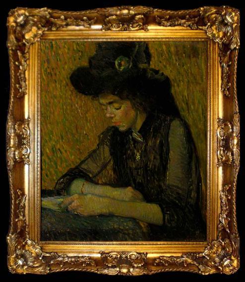 framed  Pier Leone Ghezzi A reading lady, ta009-2